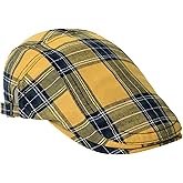 WITHMOONS Cotton Plaid Ivy Newsboy Cap Cabbie Flat Beret Hat YZ30097