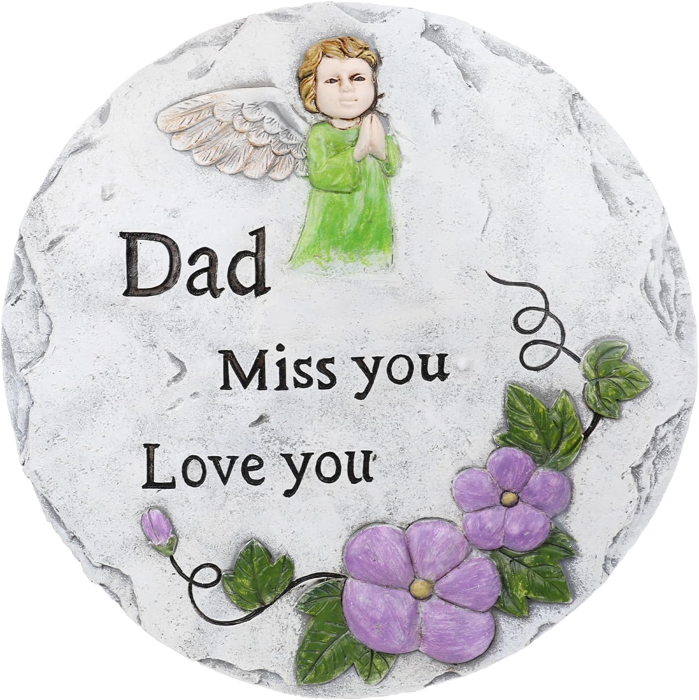 Hardscaping Materials - Stepping Stones Outdoor Decorative Stone, Dad Memorial Stepping Stone Garden Decor Statue for Patio, Garden Ground, Pathway