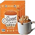 Sweet Logic Keto Dessert Mug Cake Mixes - Carrot Cake - Low Sugar - Gluten-Free - Low Carb - Diabetic-Friendly Sweets - Natural Ingredients - High Protein - Delicious Keto Treats (4 Pack)