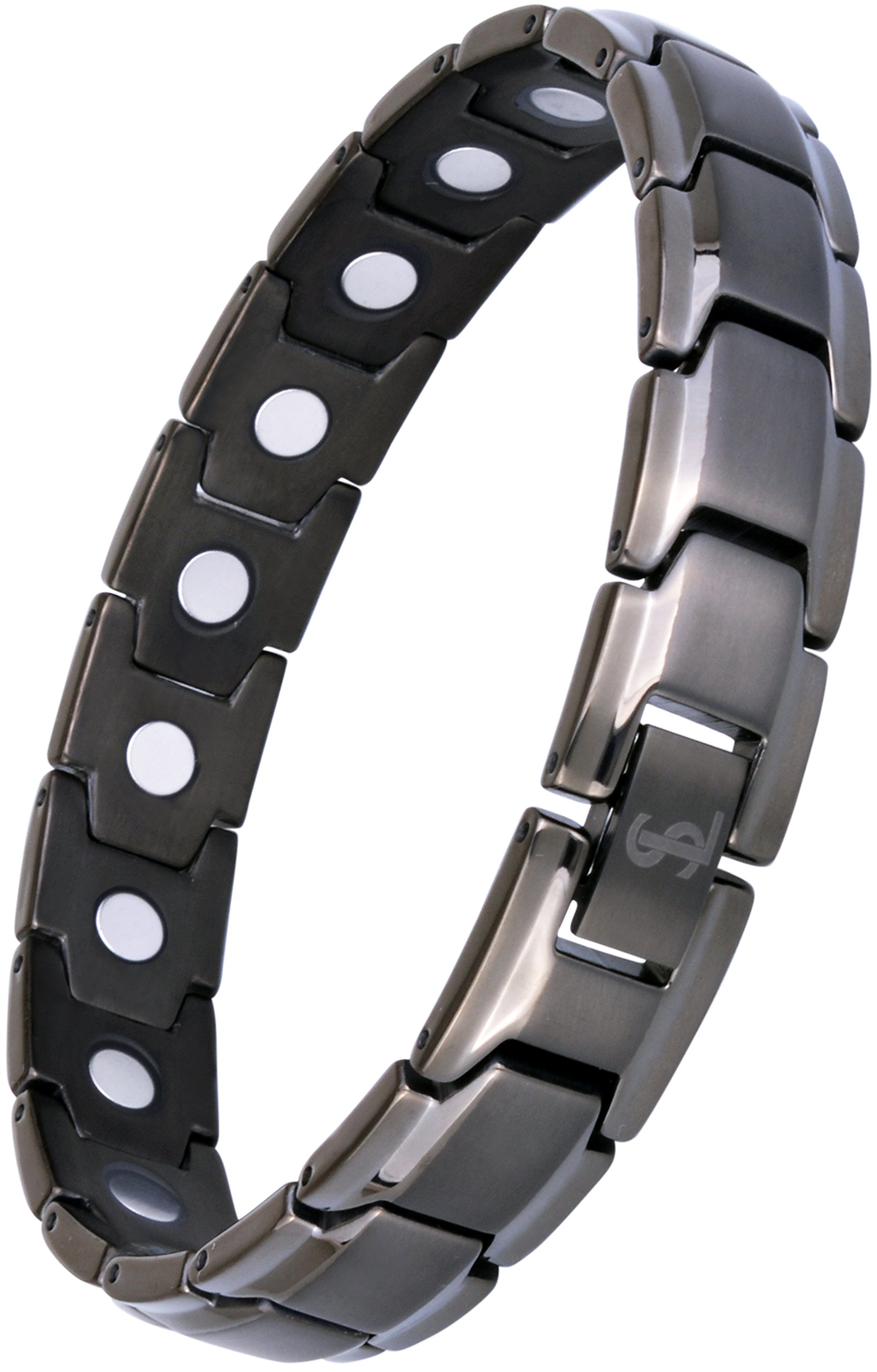 Elegant Titanium Therapy Bracelet Pain Relief for Arthritis Gunmetal eBay