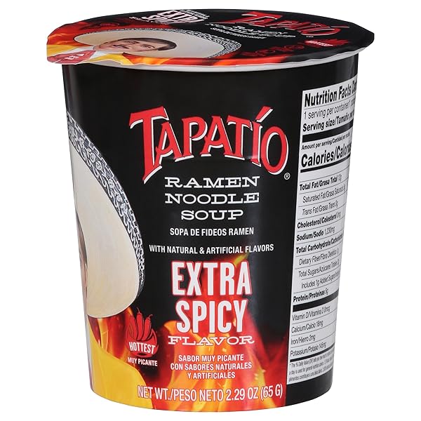 TAPATIO EXTRA SPICY RAMEN CUP, 2.29 OUNCE