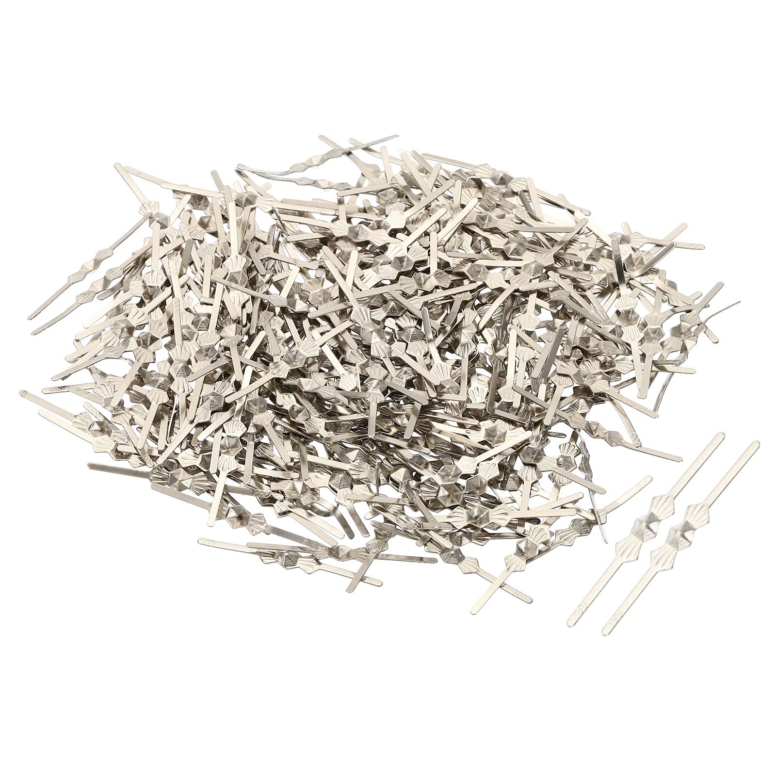 PATIKIL Chandelier Connector Clip, 300 Pack 25mm/1" Length Chandelier Bowtie Pin Replacement for Fastening Crystals Lamp Ceiling Light Parts, Silver
