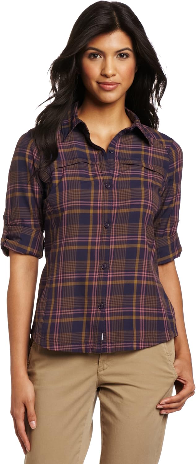 silver ridge plaid long sleeve shirt