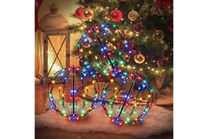 amadecohome Christmas LED Light Balls,Set of 3 Hanging Tree Globe Light Fold Flat Metal Frame Ball Light Indoor Outdoor Christmas Decoration