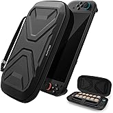 SUPCASE Mini Edition for Nintendo Switch 2 Carrying Case 2025, [12 Game Cartridges] [Military-Grade Protection] Slim Portable Hard Shell Travel Bag for Switch 2 Console, Black