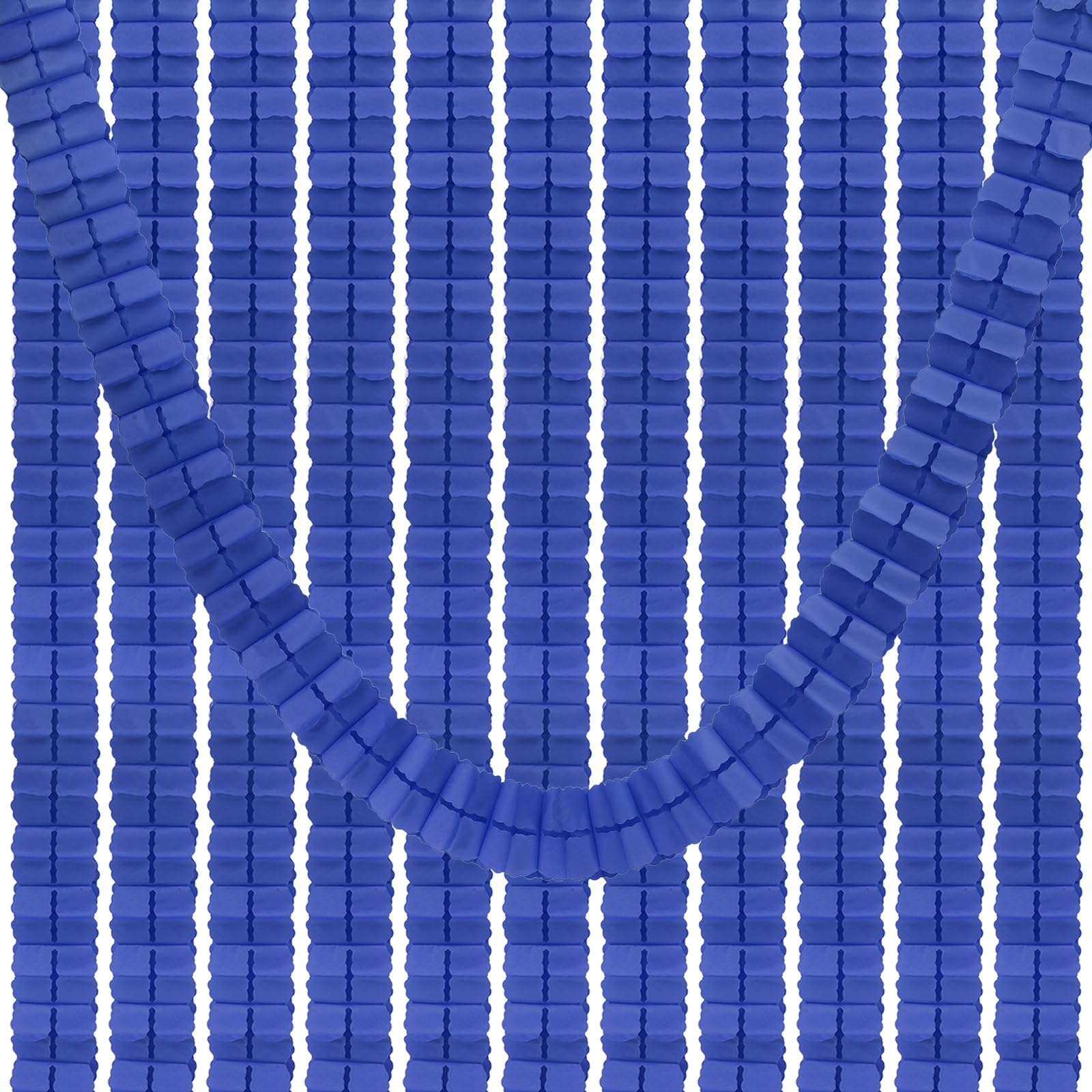 PATIKIL 9.8ft Four-Leaf Garland, 12 Pack Tissue Paper Hanging Flower Garland Reusable Streamers for Party Wedding Backdrop Decorations, Navy Blue