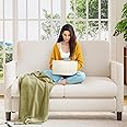 Welzona Loveseat Sofa, 51" Love Seat, Comfy Teddy Small Loveseat for Small Spaces, Tool-Free Setup Sofa Couch for Bedroom, All-Wood Couches for Living Room, No Pillow Included, Beige