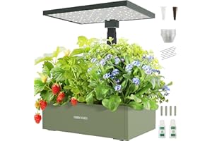 SUNCOZE Hydroponics Growing System Kit, 20 Pods Indoor Herb Garden with Led Grow Light and 10L Water Tank, Adjustable Height Plants Germination Kit with Pump System, Green