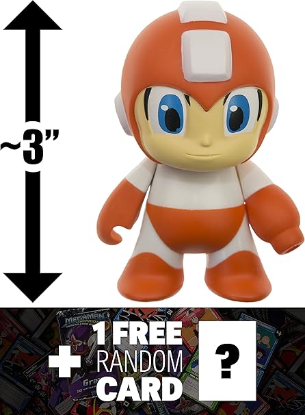 Amazon Com Red Mega Man 3 Mega Man X Kidrobot Mini Figure Series 1 Free Mega Man Trading Card Bundle Uncommon Toys Games