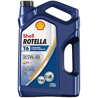 Rotella T6 Synthetic Diesel Motor Oil 5W-40 CJ-4, 1 Gallon - Pack of 3