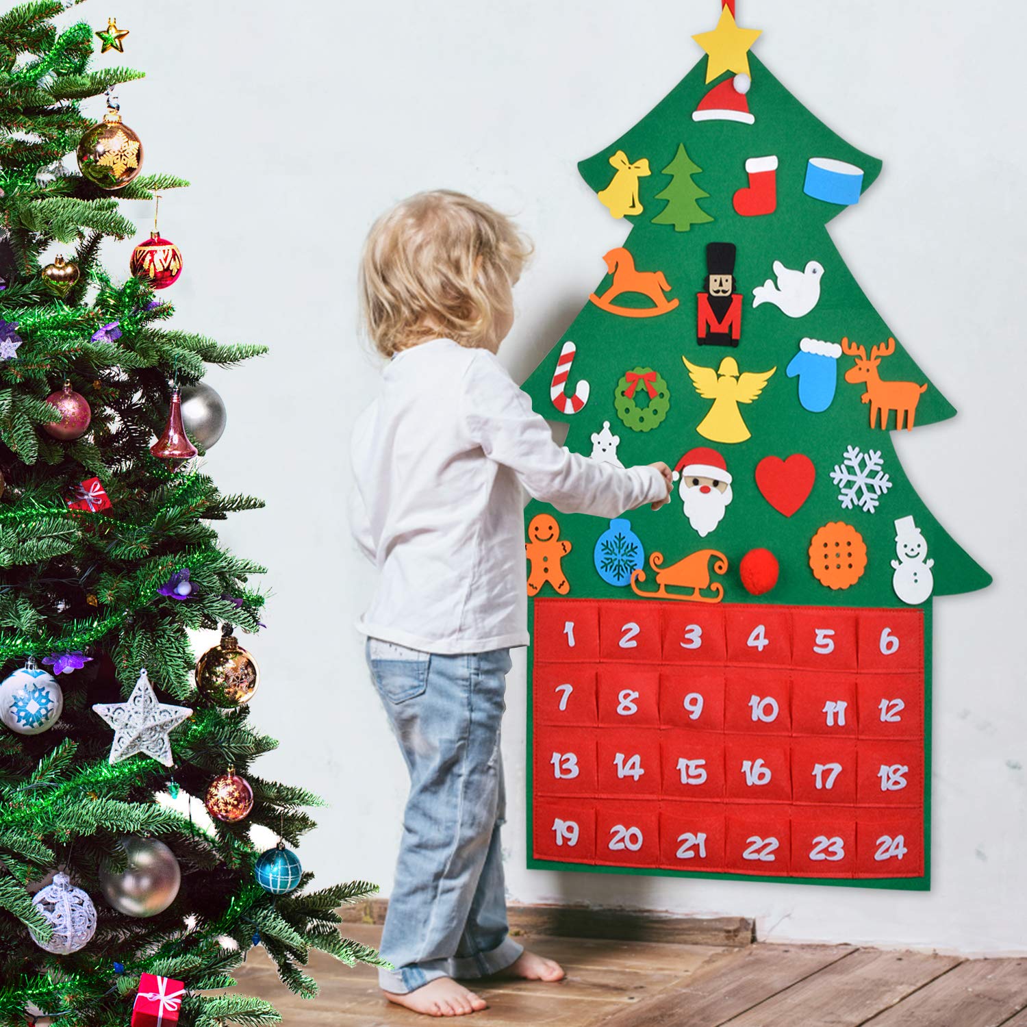 Outgeek Arts Crafts Girls, Teens, Kids,18 Pcs DIY Project Ideas, Creative Set Crafting Set Birthday Craft Gifts Advent Calendar Advent Calendar with Pockets