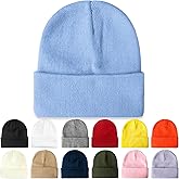 PFFY Beanie for Men Women Unisex Knit Cuffed Plain Winter Beanies Hats Skull Cap