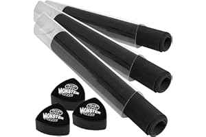 MONSTER PROTECTORS The Original Monster Prism Playmat Tube (Black 3pk)-Easy in and Out Case Design, Holder Won't Roll Off Surfaces-TCG Game Mat Storage Compatible with Pokémon Yu-Gi-Oh! MTG Magic: The Gathering RPG DND