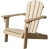 Kids Wooden Adirondack Chair, Children's Outdoor Patio Furniture, Garden, Lawn, Deck Chair, Unfinished