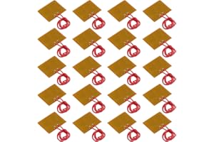 AOICRIE 20pcs 30mmx40mm Film Heater Plate Adhesive Pad, PI Heating Elements Film 5V 1W Strip Heater Adhesive Polyimide Heater Plate