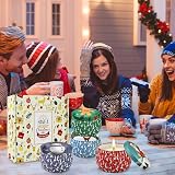 Yinuo Mirror 4 Pack Soy Candles Christmas Scents 120H Burn Time Gift Set view 9