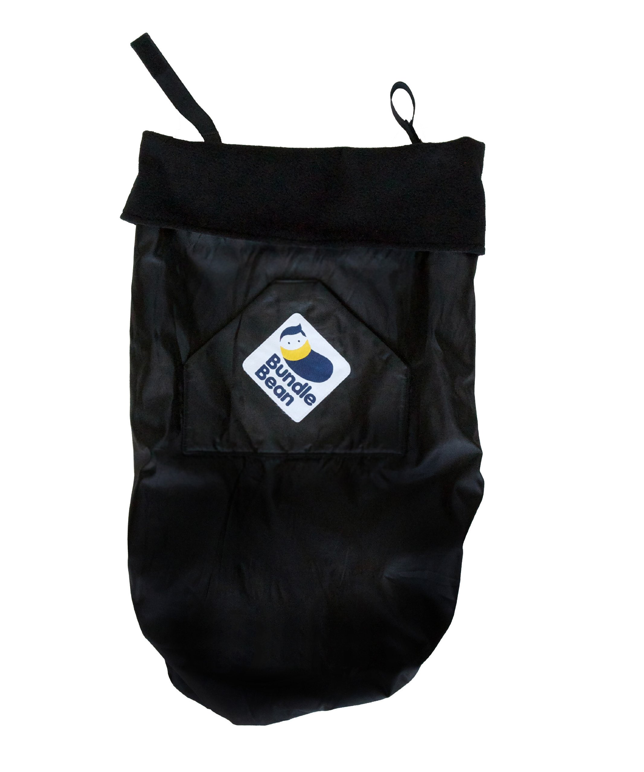 BundleBean - GO Multi-use Waterproof Footmuff (Plain Black) - Use as Pushchair, Carrier, Sling, Car Seat Cover, Opens as Playmat, Universal Fit & Extends to Fit Newborn to 4 Years Old