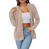 CAENP Women's Long Sleeve Fleece Zip-Up Hooded Jacket for 2025 Autumn/Winter Fashion Lightweight Sportswear