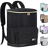 Wolka Cooler Backpack 30 Cans,Portable Backpack Coolers Insulated Leak Proof,Waterproof Soft Sided Cooler Bag for Travel,Beach,Camping,Picnic,Lunch Backpack for Women (Black Shark)