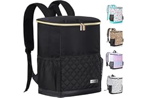 Wolka Cooler Backpack 30 Cans,Portable Backpack Coolers Insulated Leak Proof,Waterproof Soft Sided Cooler Bag for Travel,Beach,Camping,Picnic,Lunch Backpack for Women (Black Shark)