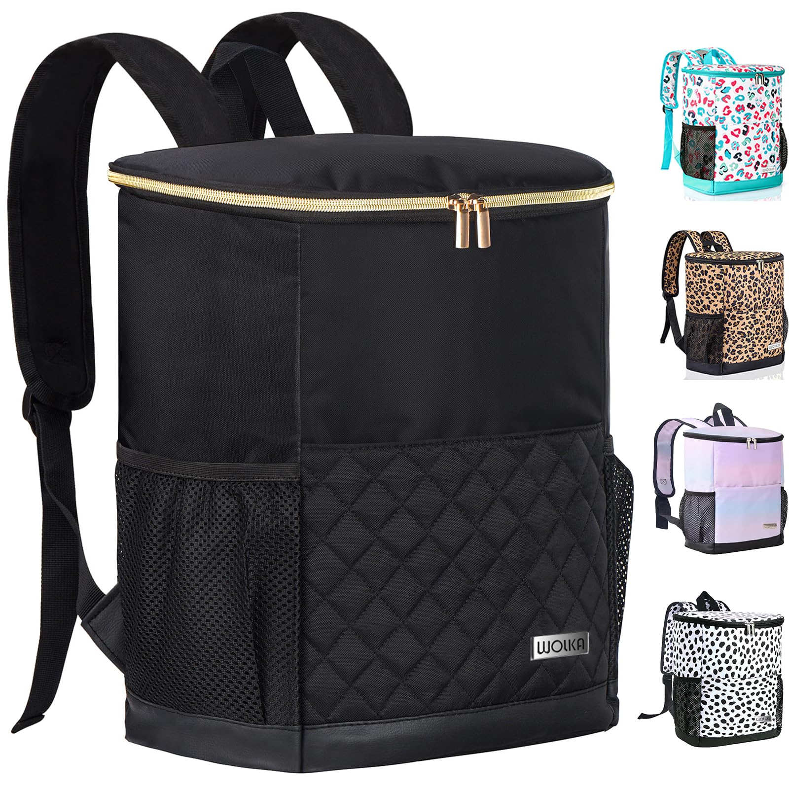 Photo 1 of Wolka Cooler Backpack 30 Cans,Portable Backpack Coolers Insulated Leak Proof,Waterproof Soft Sided Cooler Bag for Travel,Beach,Camping,Picnic,Lunch Backpack for Women (Black Shark)