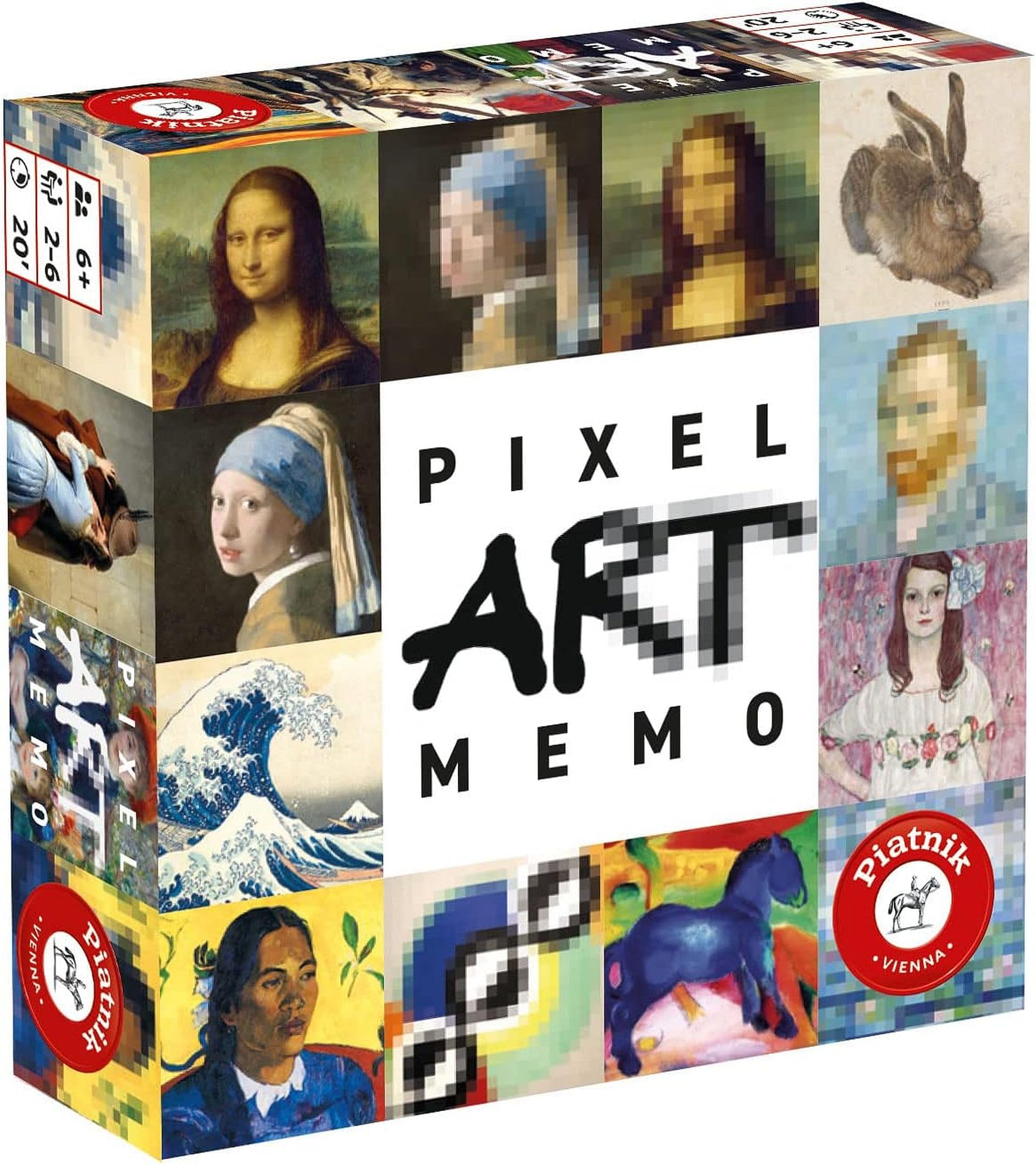 Piatnik 6690 Piatnik-6690 Pixel Art Special Memo Bring the Original in Connection with Its Pixelated Image