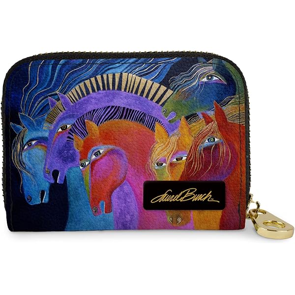 Laurel's Garden RFID Secure Armored Zipper Wallet - Laurel Burch Design, 4.5" X 3" - View #9