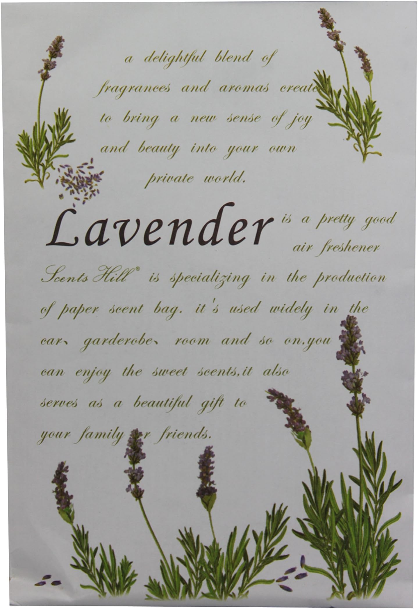 Feel Fragrance Scented Sachet for Closet,Lot of 8 (Lavender)