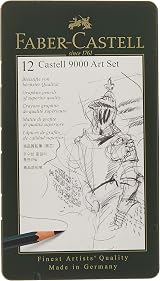 Faber-Castell Castell 9000 Pencil Set 12 Pcs 8B to 2H with HB F H view 3