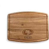 PICNIC TIME NFL San Francisco 49ers Ovale Acacia Cutting Board, Cheese Boards Charcuterie Boards, Wood Serving Platter, (Acacia Wood)