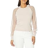 Club Monaco Women's Sheer Sleeve Sweater