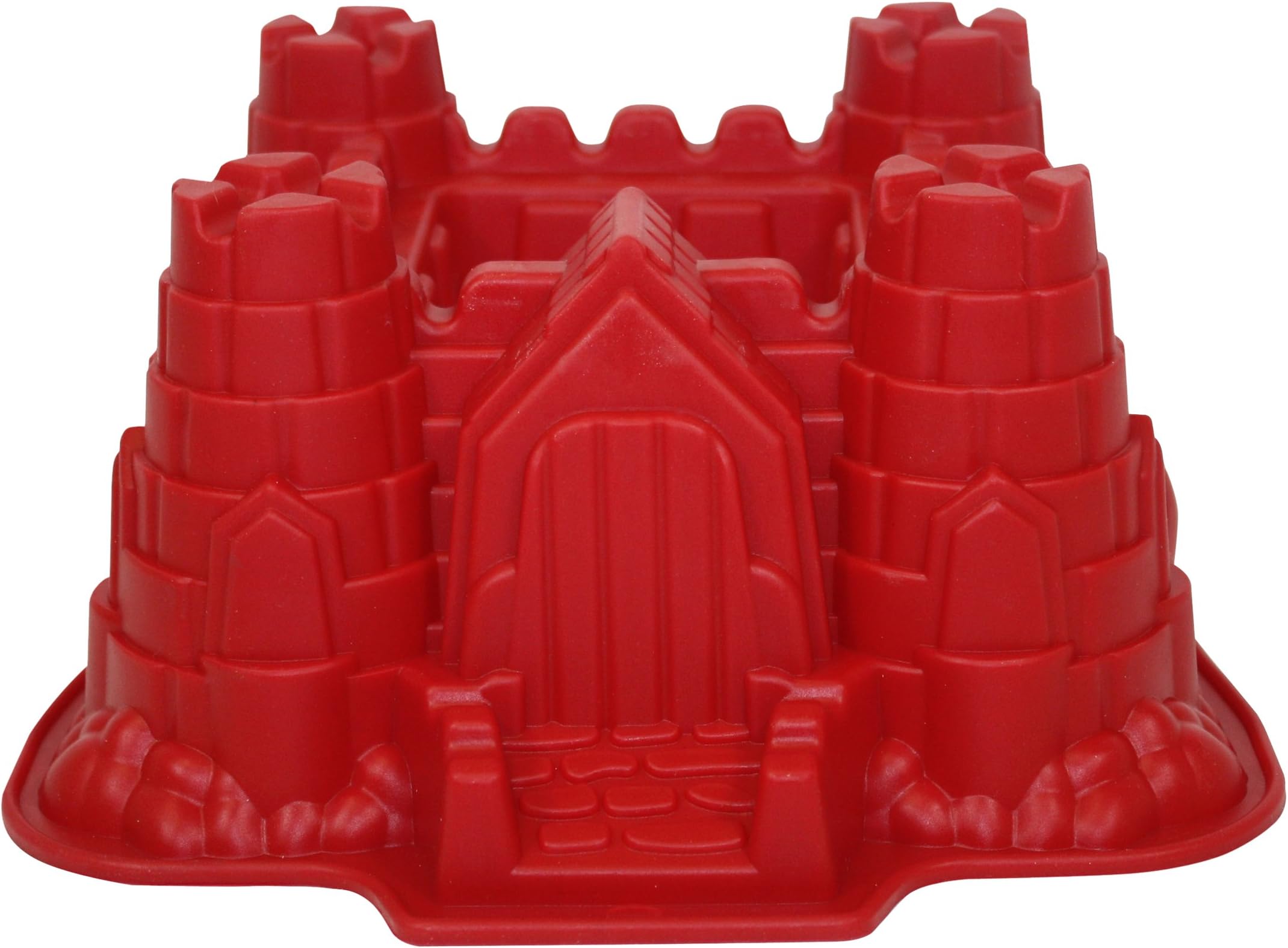 Silicone Worx Silicone Worx Large Castle Cake Mould, Red