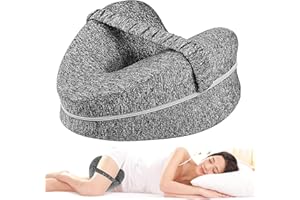 RQUXMT Leg & Knee Pillow for Side Sleepers,Ergonomic Leg Pillow for Soothing, Memory Foam Leg Pillow with Sleeping.Leg&Knee Pillow for Soothing Pain Relief for Sciatica（Gray）