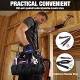 WORKPRO 14-Inch Wide Mouth Tool Bag Storage Organizer Blue Black Polyester view 7