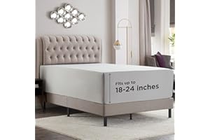 EMPYREAN BEDDING Empyrean Fitted Sheet Queen, Ultra Soft Microfiber 110GSM Extra Deep Pocket Fitted Sheet Only, Fits 18 to 24 Inches, Moisture Wicking & Shrinkage & Fade Resistant, Corner Straps, Silver