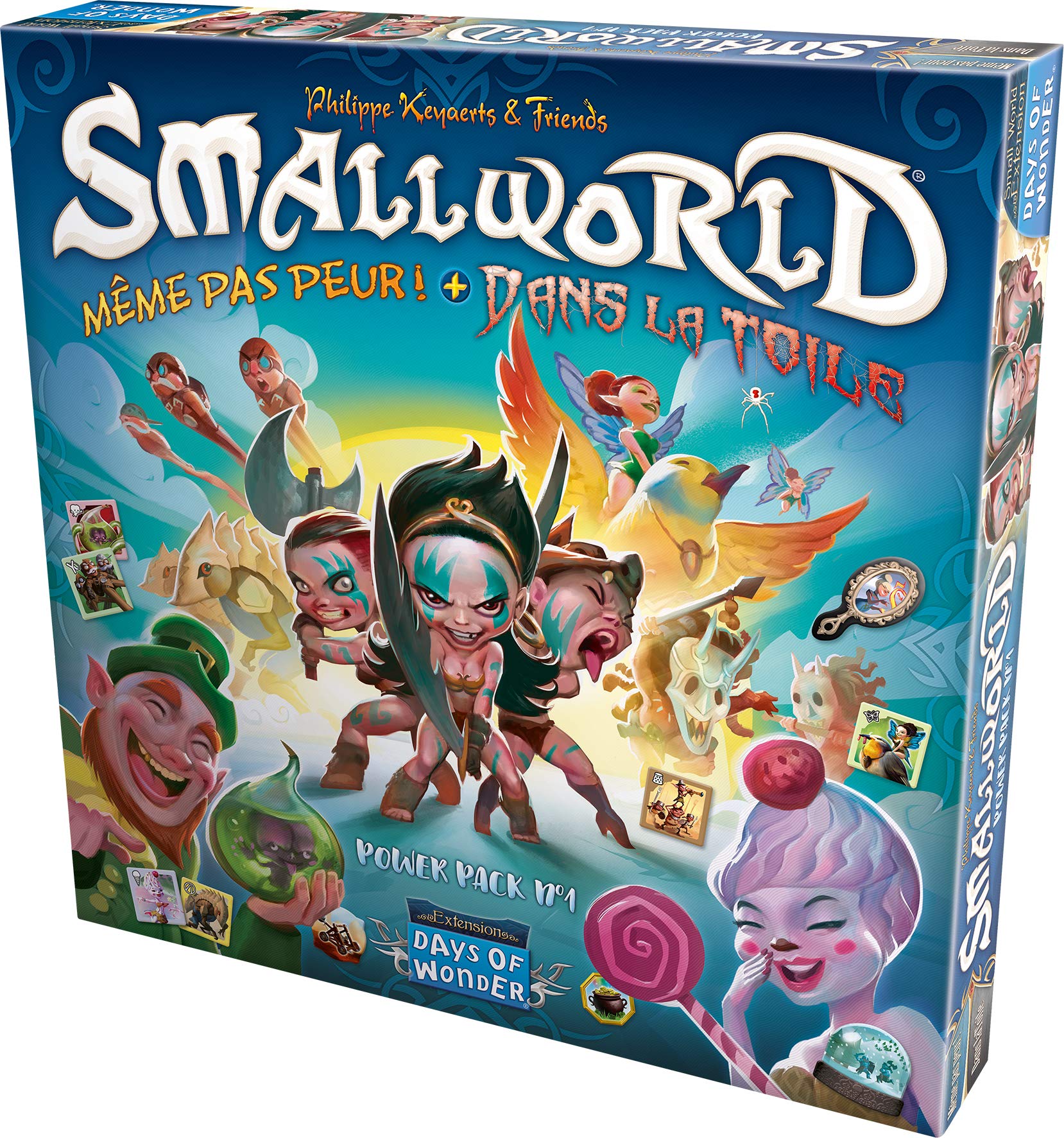 Asmodee Days of Wonder | Small World - Extension Power Pack n°1 Even not afraid + In the web | Board Game