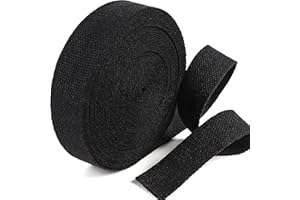PECMER Cotton Webbing 1.5 Inch -12 Yards Webbing Straps for Bags-Heavy Webbing 1.5 inch for Backpack Straps Belt Bag Purse Straps Ribbon DIY Crafts Decoration(1.5 inch Black)