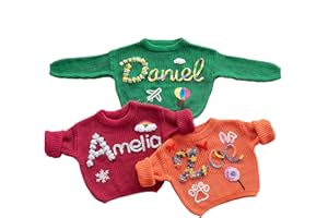 Tarngod Personalized Baby Sweater – Custom Knit with Hand-Embroidered Name, Unique Gift for Newborn, Baby Boy or Girl