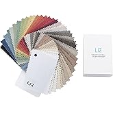TWOPAGES Liz Linen Curtain Fabric Sample Booklet, 38 Colors