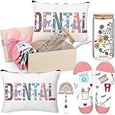 Skylety 5 Pcs Dental Assistant Gifts Women Dentist Gift 16oz Cup Socks Cosmetic Bag Badge Holder Dental Hygienist Appreciation Gift Box for Dentals Assistant Accessories Birthday Graduation