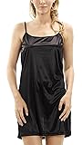 Women Basic Silky Satin Camisole Chemise Full Slip