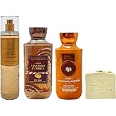 Bath & Body Works Sweet Cinnamon Pumpkin Trio Gift Set - Fragrance Mist, Body Wash and Body Lotion - with a Wild Jasmine Bar Soap