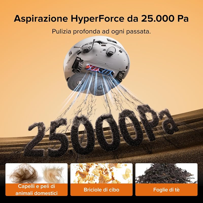Qrevo Edge 2 Set Robot Aspirapolvere Lavapavimenti 25.000Pa