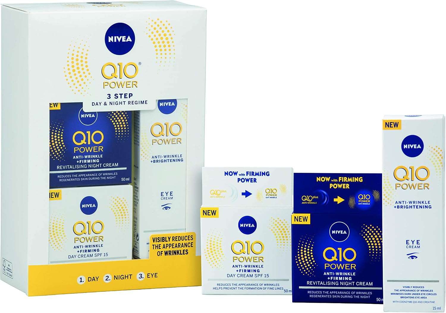 NIVEA Q10 Power Regime Gift Pack, Anti-Wrinkle Gift Set including 3 NIVEA Power Products - Image 3