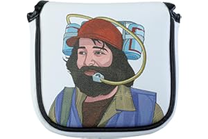 Golf Club Headcover - Funny Driver Fairway Hybrid Wood Cover, Tour Grade PU Leather Mallet Blade Putter Head Cover - Golf Gif