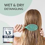 marQus Detangling Hair Brush Bio-friendly No-Pull No-Pain Aqua view 3