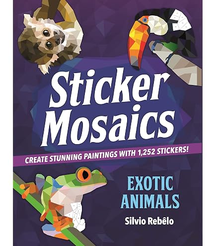 Melissa & Doug Paquete De 3, Juego De Blocs De Calcomanías De Mosaico Safari, Océano Y Naturaleza, 12 Escenas Cada Una