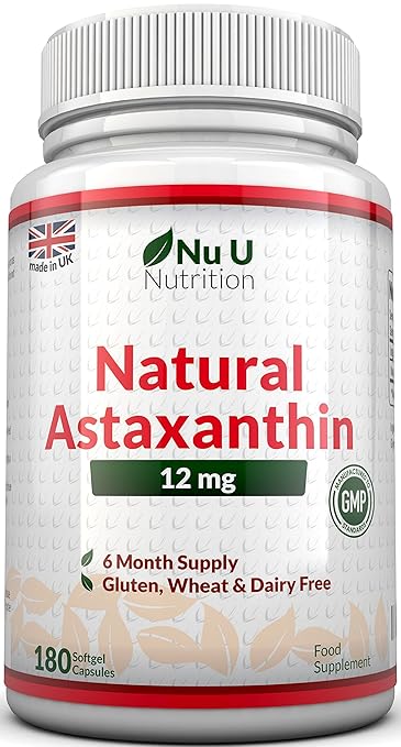 title=Astaxantina 12 mg- 180 Capsule Softgels (Scorta Per 6 Mesi)- La Più Alta Dose Di