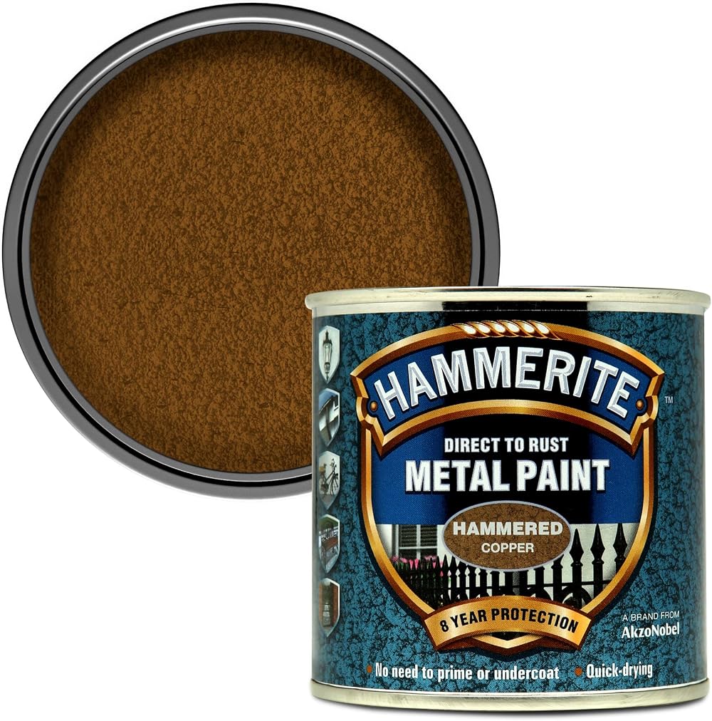 Hammerite Direct to Rust Metal Paint Hammered Copper 250ML Brand New
