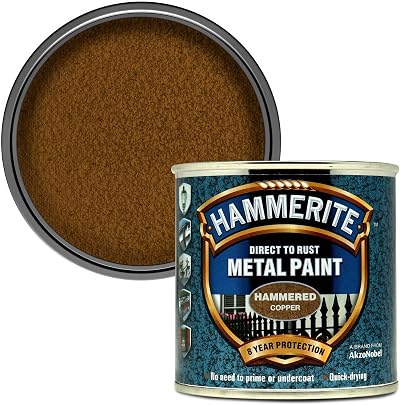 Hammerite Direct to Rust Metal Paint Hammered Copper 250ML Brand New
